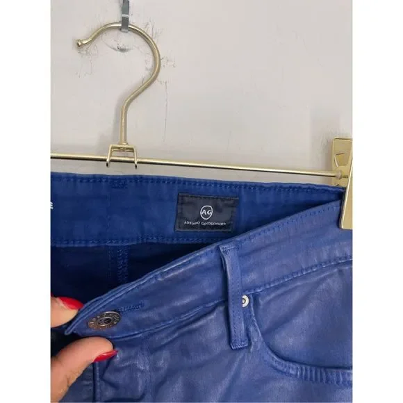 AG Adriano Goldschmied Womens Farrah Skinny Fit Coated Jeans Size 31